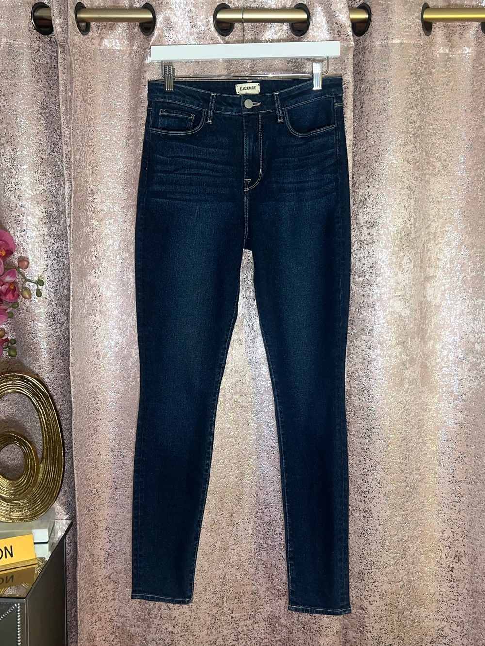 L’AGENCE Dark Wash Marguerite Highrise Skinny Jean